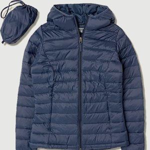 NEW Women's Lightweight Water-Resistant Hooded Puffer Coat
